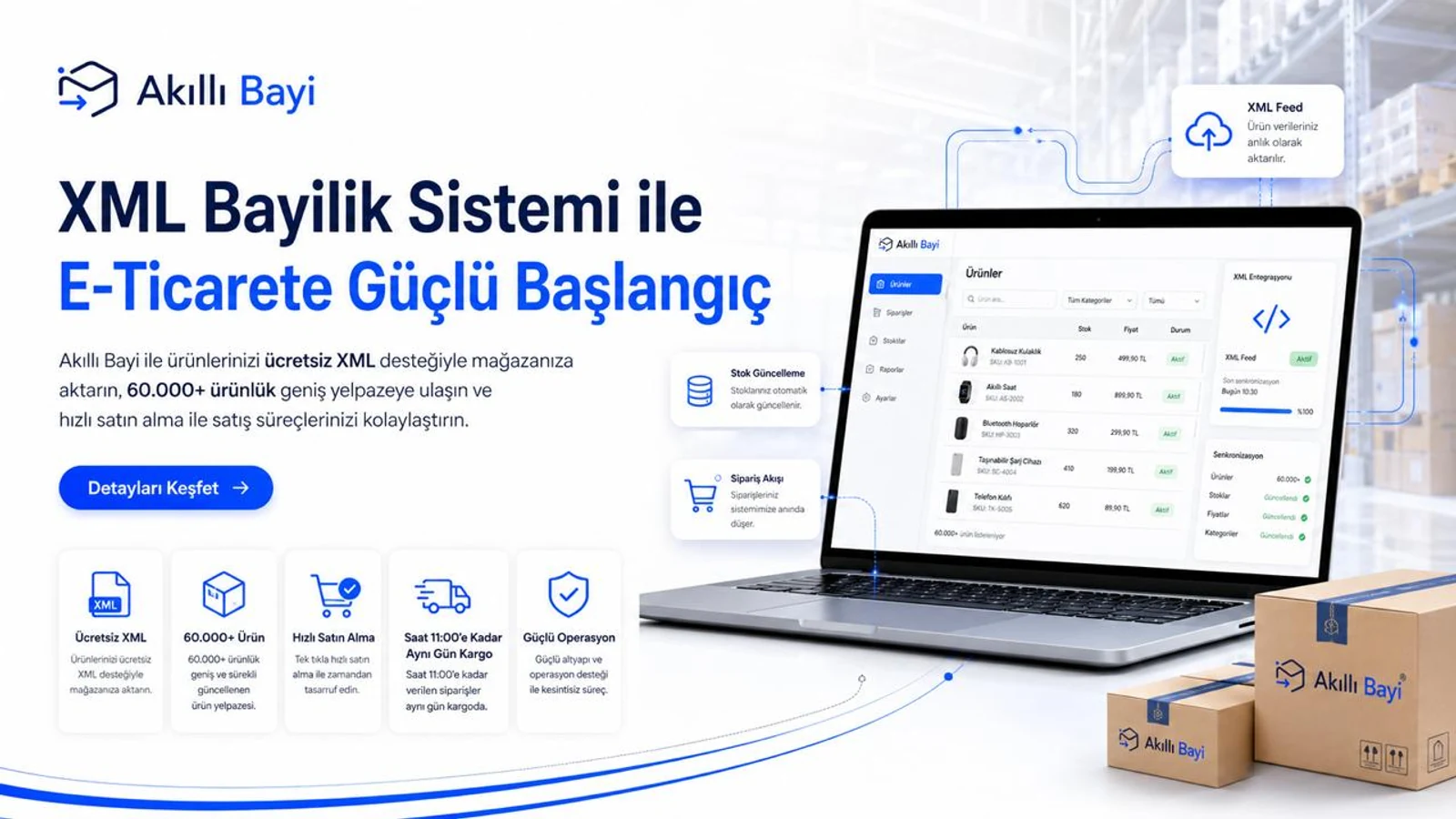 Akıllı Bayi ile XML bayilik, ücretsiz XML, stoksuz ticaret ve e-ticaret kazancı
